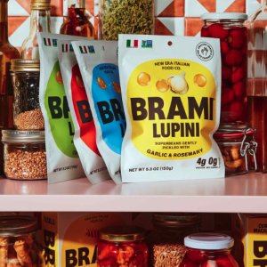 bagged crumbs, colourful in pantry background